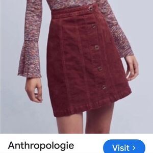 Anthropology Leather Skirt NWT Women's
